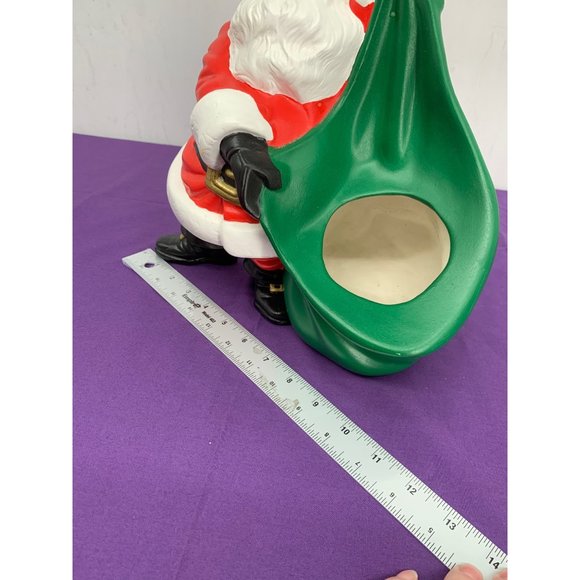 Ceramic MCM Hand Painted Artisan, Santa Claus With Sack Planter Byron Mold 817 f - Picture 9 of 13